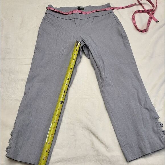 Van Heusen Blue and White Striped Capri Pants - Picture 2 of 8